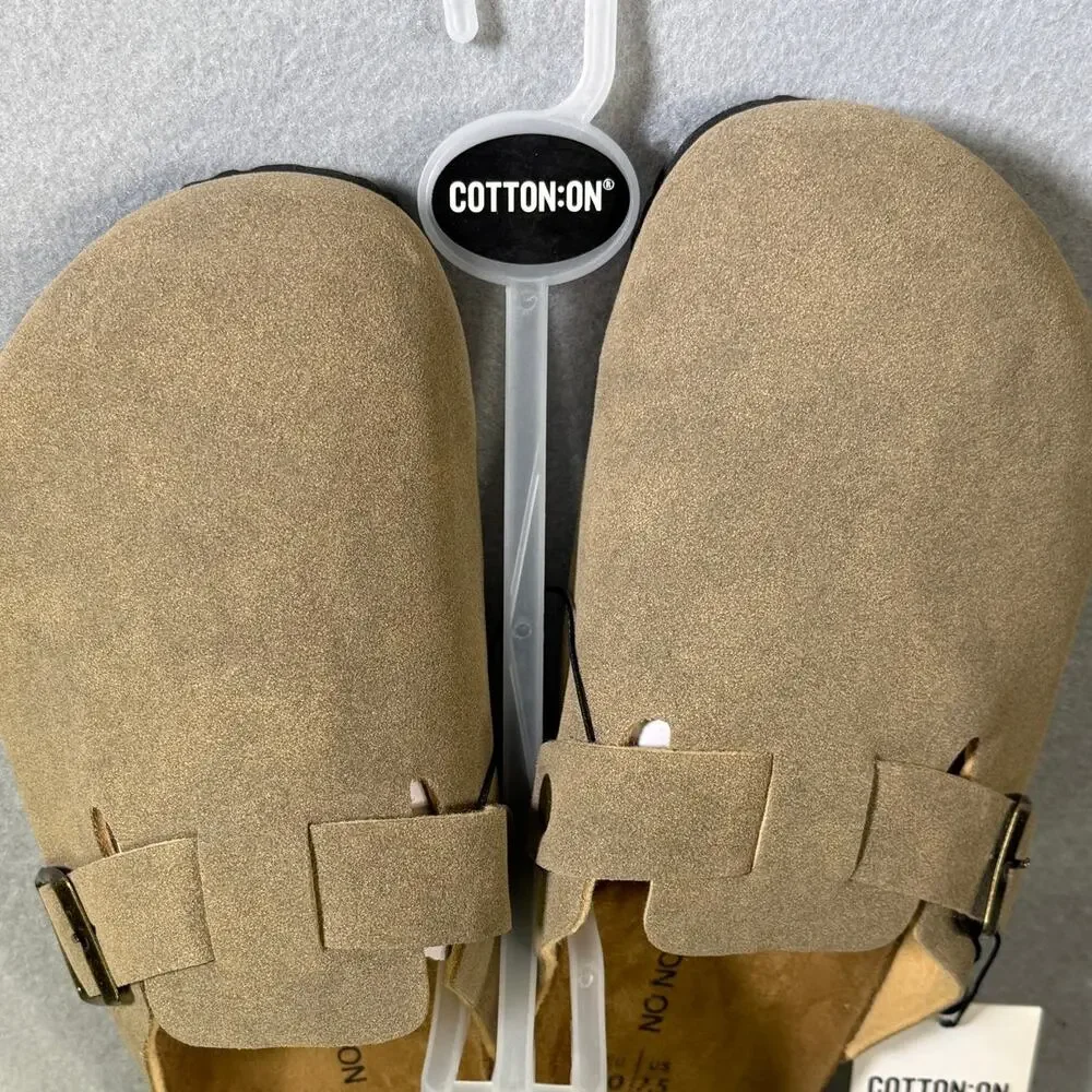 Cotton on Men's Closed Toe Buckle Slide - Taupe 7.5 $40